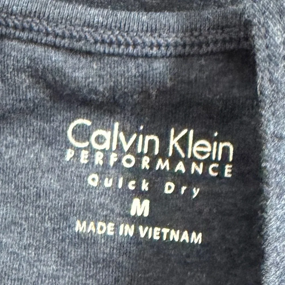 Calvin Klein Sports Bra Unlined Quick Dry Racerback Athletic Exercise Blue